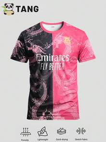 Customized La Liga Men's Football Jersey, Comfortable Round Neck Sports Sweatshirt, Suitable For Football Training, Casual Wear, And Gift - Rose Red - View 9