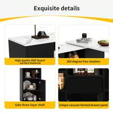 Bars & Wine Cabinets - Black + MDF - View 6