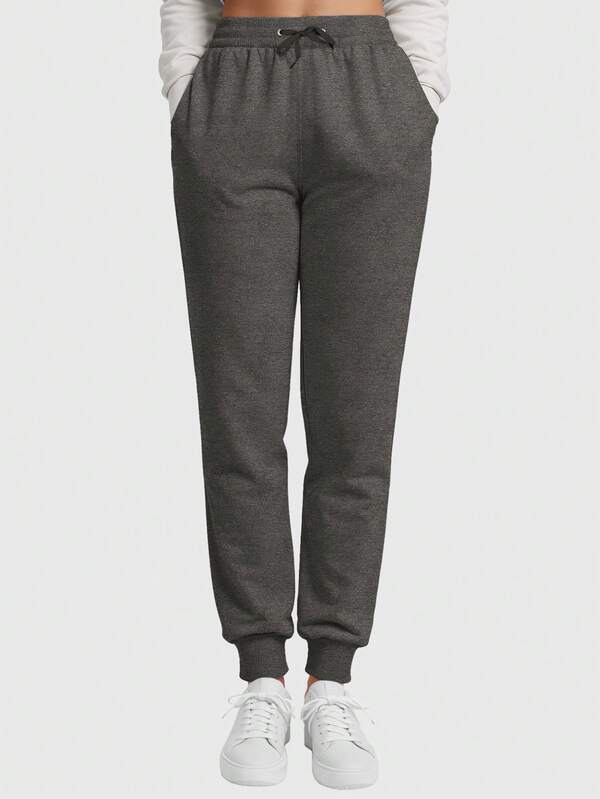 Calça Moletom Feminina Flanelada Lisa Sem Estampa