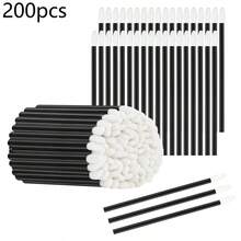 300 Pcs Disposable Lip Brushes, Lipstick Lip Gloss Wands Applicator Tool Makeup Beauty Tool Kits - Black - Black - View 8