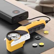 Cordless Electric Scissors Cardboard Cutter USB Rechargeable Electric Fabric Scissors Cutter For Leather Carboard Carpet Cloth - Màu vàng - Xem 3