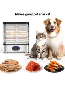 8-Tray Food Dehydrator With Digital Timer And Temperature Control, Suitable For Making Jerky/Meat/Beef/Fruit/Vegetable, Pet Treats, Herbs And Yogurt, 400W - EU F Type Plug(220-240V) - View 7