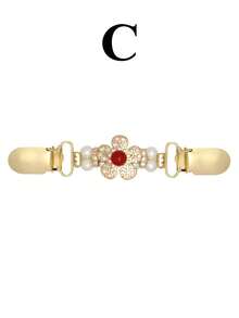 1/6 件套衬衫连衣裙束腰夹、开衫夹、毛衣夹、女士复古腰带、裤腰束腰夹、衣夹、装饰胸针夹，适用于毛衣、连衣裙和衬衫 - 彩色 - 查看 10