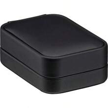 XZGB ALLURE - Rich Leatherette T-Style Earring Box Premium Black Luxury Diamond T-Style Earring Case Soft Velvet Interior. Matching Black Interior Leather For Proposals Engagement Wedding Anniversary - 黑色 - 查看 5