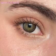 Mystic Eyes 1副棕色 0.00~6.00度数 14.5mm 年抛彩色隐形眼镜，含水量40%，温和，深邃放大双眼，佩戴舒适。 - 棕色 - 查看 8