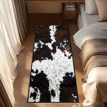 (1/2/3pc)Cow Print Runner Rug 2x6 Western Rugs Cowhide Throw Carpet Washable Kitchen R... - 彩色 - 查看 5