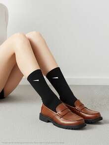 6 paires de chaussettes de sport décontractées, minimalistes et confortables, respirantes, convenant pour un port quotidien, résistantes aux odeurs et absorbant l'humidité, convenant pour l'automne/l'hiver, cadeau de Noël unisexe, minimalistes et confortables, design avec détails de maille, absorbant l'humidité, douces et lisses (6/5/3/1 paires) - Multicolore - Voir 7