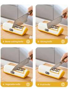 Household Knife Sharpener, Quick Knife Sharpening Tool, Kitchen Knife Sharpening Stone, Blade Sharpener - Multicolor - View 7