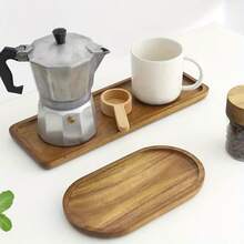 Wooden Cups And Plates, Multifunctional, Long Oval Shaped, Rectangular Tray. Wooden Tray, Beauty Display Tray, Perfume Tray, Bathroom Tray, Tableware Wooden Tray, Cake Tray. Kitchen Tray, Suitable For Dessert, Perfume Jewelry, Bath Supplies, Cosmetics, Bohemian Style, Rural Style Garden Tray, Paper Cup Tray, Suitable For Birthday, Easter, Father's Day, Mother's Day, Table Decoration