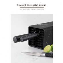 [1 Pack] Knife Storage Rack Kitchen Supplies Knife Holder Multi-Functional Household Knife Box - Black - View 5