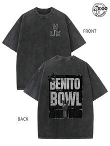 Bowl Bunny LX Shirt, Puerto Rico Music Gift, Here For The Benito Bowl Unisex Tee,Men Clothes,Bunny Bowl Double-Sided Printed T-Shirt, Here For The Benito Bowl Show; BadBunny Fans Need This Shirt For 2026 Benito Bowl, Streetwear,Couple Fashion Casual T-Shirt, Retro T-Shirt,230G Washed Cotton T-Shirt - màu đen - Xem 1