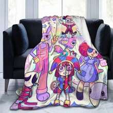 A-Amazing D-Digital Anime Circus Cozy Super Soft Flannel Blanket, Funny Game Theme Warm Throw Blanket For Living Room, Home Decor - 彩色 - 查看 3