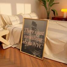 1张无框纽约市海报，帝国大厦印刷品，复古纽约摄影墙饰，适用于卧室、客厅、宿舍 | 房间装饰画，复古装饰，宿舍必备 - 彩色 - 查看 2