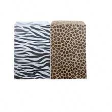 D50 Qty 5" X 7" Leopard And Zebra Combo Print Flat Plain Paper Gift Bags Or Patterned Decorative Bags For Cookies Merchandise Pens Party Favors Showers Holidays Events And Gifts - 如圖 - 查看 7