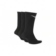 Nike Logo 运动高帮袜，训练健身中筒袜，男女通用，白色，多双装 - 黑色 - 查看 4