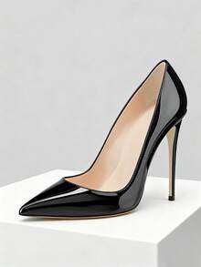 Ziheels Elegant 12cm/4.72" Stiletto High Heels For Women Patent Leather Pumps  Black Heels Sexy Pointy Formal Dress Shoes - Patent-Black - 查看 4