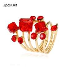 Pierścień dekoracyjny z kryształu górskiego - Czerwony - Zobacz 6