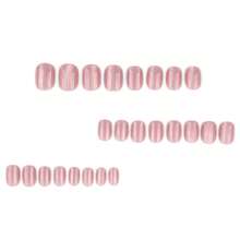 2026hot-Eye Press On Nails - Pink Magnetic Glitter Short Square False Nails, Sparkling Glam Manicure, Easy Apply Nails Women - JP4079 - Xem 6