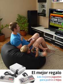 Consola retro con controlador blanco para jugar en casa, controlador inalámbrico, consola portátil con mini TV clásica NES incorporada. - Blanco - Ver 8