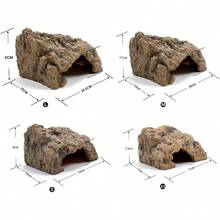 Reptile Hide, Terrarium Habitat Decor Leopard Gecko, Bearded, Ball Python, Snake, Tortoise Resin, Medium - Resin + Medium - View 5