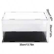 Acrylic Display Case Clear Dustproof Protection Collectibles Cube Display Box P - White - View 13