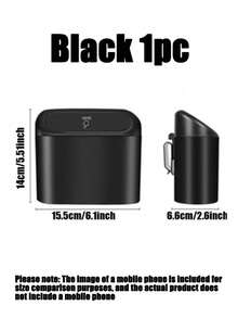 Auto-Abfalleimer mit Deckel - Universeller Mini-Mülleimer für Fahrzeuge, auslaufsicher, mit 30 Müllbeuteln, Organizer und Stauraum für Vorder- und Rücksitz, Zubehör für Auto, Büro, Schlafzimmer, Zuhause (Schwarz) - Schwarz - Übersicht 12