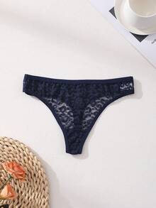 11 chiếc/gói Quần lót dây ren họa tiết da báo gợi cảm dành cho nữ, cạp thấp, không đường may, khoét lỗ, thoáng khí. - Nhiều màu - Xem 6