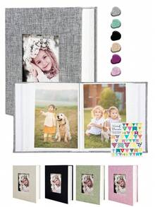 4x6英寸亚麻封面相册，可容纳多达100张4R照片，适合家庭聚会、婚礼、旅行、宝宝和节日照片。 - 彩色 - 查看 1
