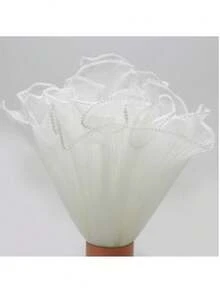 11英寸 x 4码珍珠边雪纺花束包装丝带，适用于花艺师DIY、情人节、生日、婚礼和礼品包装装饰。 - 彩色 - 查看 16