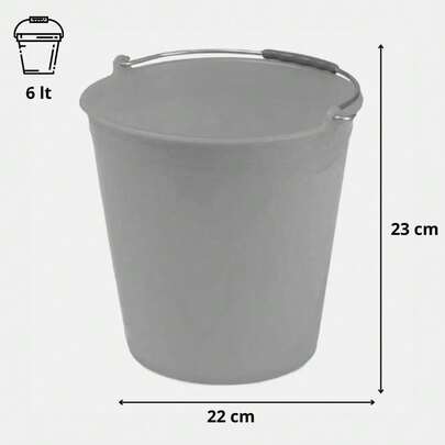 Secchio in plastica con manico in ferro maniglia (18 Lt)