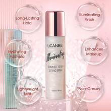 UCANBE Shimmer Dewy Setting Spray – Glowing + Makeup Setting Spray 2 In 1 Lightweight Formula For A Radiant Glow,Long-Lasting Face Mist For Face Body, 4 Fl Oz #Platinum - ColorC - 查看 3