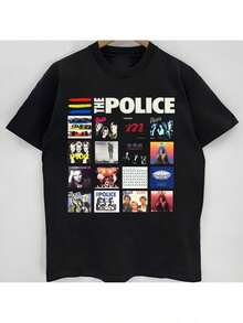 Herren-T-Shirt Die Polizeiband - Offizieller Album-Kunstdruck Mit Sting, Andy Summers & Stewart Copeland - Bequemes Kurzarmshirt Mit Rundhalsausschnitt Für Konzerte, Freizeitkleidung (S-2345XL) - Vintage Musikfan-Bekleidung, Perfektes Geschenk Für Musiker (Valentinstag, Weihnachten, Geburtstag), Fan-Merchandise, Langlebiges Design, Grafik-T-Shirt Für Männer, Herrenhemd - Schwarz - Übersicht 6