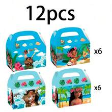 24/12件套主题生日装饰品、派对装饰品、礼品袋、派对礼盒、主题糖果饼干派对礼盒、派对糖果礼品袋、主题派对装饰品、生日派对用品、圣诞节、万圣节、复活节、情人节、国庆节 - 彩色 - 查看 13