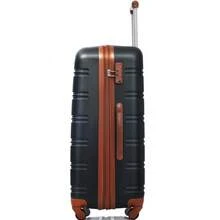 2021 Suitcase Set, Hard Shell Suitcase, Wheeled Suitcase, Travel Suitcase, 4-Wheel Carry-On Luggage, ABS Material, Black+Brown - Black+Brown + ABS - View 11