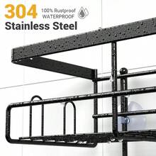 XZGB Shower Caddy Hanging Bathroom Organizer: Rustproof Shelf For Inside Shower - No Drilling Racks Over Showerhead - Bath Shelves For Shampoo Soap - màu đen - Xem 3