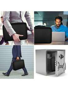 1 Stück 3-lagiger Dokumentenkoffer mit wasserabweisendem Reißverschluss, tragbare Reise-Organizer-Tasche für Zuhause für Laptop, Akten, Zertifikate - Stil - Übersicht 9
