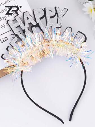 1個 シルバーグリッター パーティーヘアバンド、女の子と10代の女性に適しています、エレガントでファッショナブル、女性の髪飾り、新年の髪飾り、ヘアバンド、ヘアオーナメント