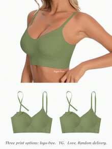 Women's Backless, Strapless Bra, Seamless Bra For Summer, Bridal Bra, Bride Lingerie, 3 Strap Options, Breathable, Adjustable Straps, Lightweight, Comfortable, Suitable For Weddings, Formal Dresses, Spaghetti Strap Dresses, A/B Cup - Green - View 8