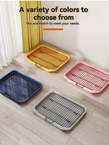 Large Size Iron Wire Pet Toilet, Double-Layer Separation, Prevent Paw Stepping On Feces, Washable - Multicolor - View 8