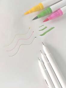 12色双头哑光美甲涂鸦笔+软毛笔头，可用于绘制3D抽象线条、精细细节、花叶图案等。 - 彩色 - 查看 5