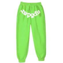 Couple Hoodies Letter Print Men's Women's Hooded Set Y2K Pattern Hoodie Street Fashional Hooded Set Neutral Hip Hop Casual Graffiti Printed Hooded Set  Spring/Fall    Regular Fit    Drawstring  Pocket    Halloween - Green - View 3