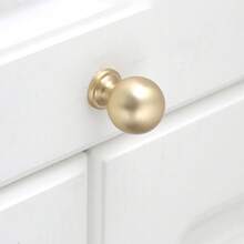 1pc Gold Single Hole Round Knob Hook Suitable For Cabinet - Multicolor - View 3