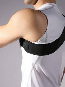 VBOSI 1pc Unisex Breathable Elastic Shoulder Support Rotator Cuff Brace, Adjustable For Left Or Right Arm, Suitable For Gym And Sports - Black - View 8
