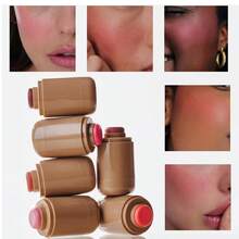 Barra de rubor en polvo Haileyskin, rubor en polvo de uso dual para labios y mejillas (entrega aleatoria, con o sin texto) - Multicolor - Ver 9