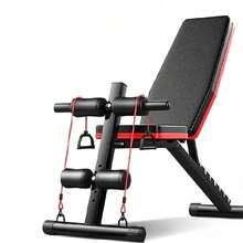 Adjustable Folding Weight Bench Sit Up Bench Strength Training Flat Incline Foldable Decline Gry Home Fitness - Black - View 1