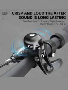 Mountain Bike Bell Safety Warning Signal Loud Retro Bicycle Bell Road Handlebar Bike Accessories Riding Equipment - Black - View 3