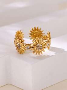 女士小圆珠流苏戒指，优雅流苏戒指，开口可调节指环，女士魅力饰品时尚配饰，送她的礼物，派对饰品配饰，圣诞配饰 - 原子流蘇 - 查看 6