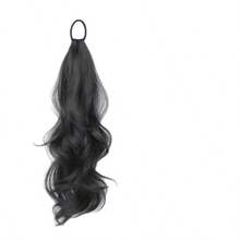 LYSW 弹性发圈，自然波浪假马尾，蓬松凌乱马尾假发片，女士系带式合成假发马尾 HA2838，弹性发圈，发绳，橡皮筋，发绳，头饰