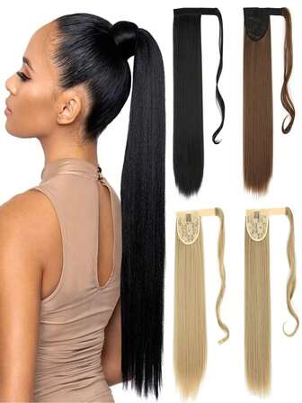 26 pulgadas Fibra sintética de cabello resistente al calor Cabello rizado con cola de caballo Extensiones de cabello postizo con cola de caballo