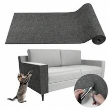 2Pcs Multicolor Polyester Cat Scratch Protectors For Furniture Wall Couch, Pasteable Trimmable Carpet Scratcher Mat For Covering Cat's Tree Tower Scratching Post Replacement Pads, Turn Anything Into A Cat Scratch Pad - L - 查看 3